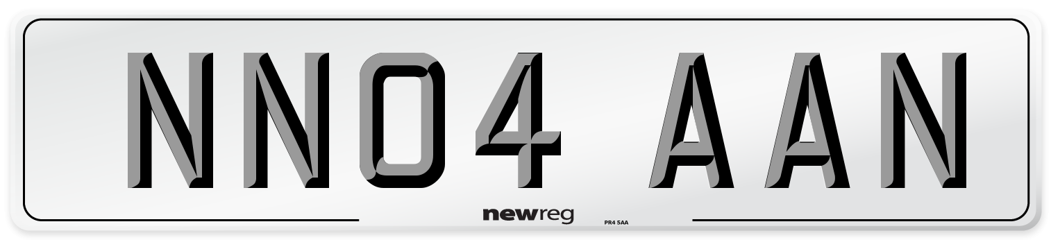 NN04 AAN Number Plate from New Reg